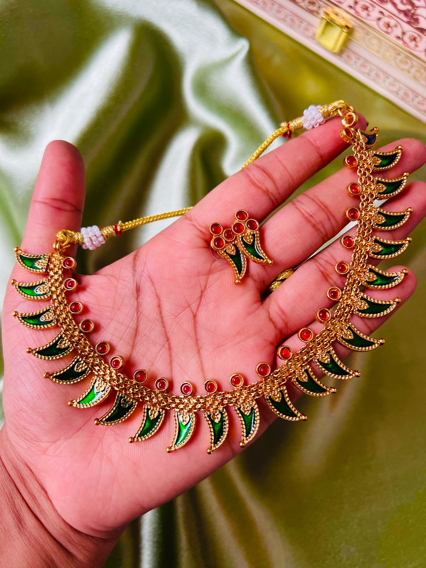 Beaded Raja Palakka set