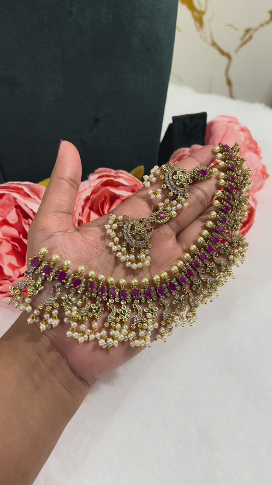 Premium Crimson Pearl Necklace